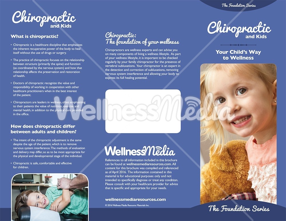 chiropractic and kids brochure chiropractic brochures