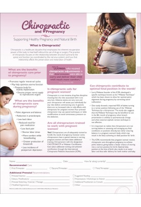 Chiropractic and Pregnancy ROF Handout 