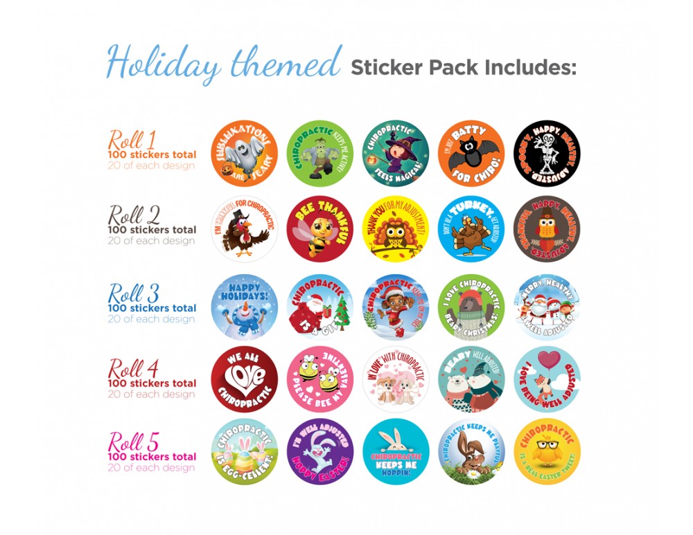 Chiropractic Holiday Stickers