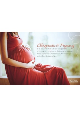 Chiropractic and Pregnancy - Less Painkillers Poster